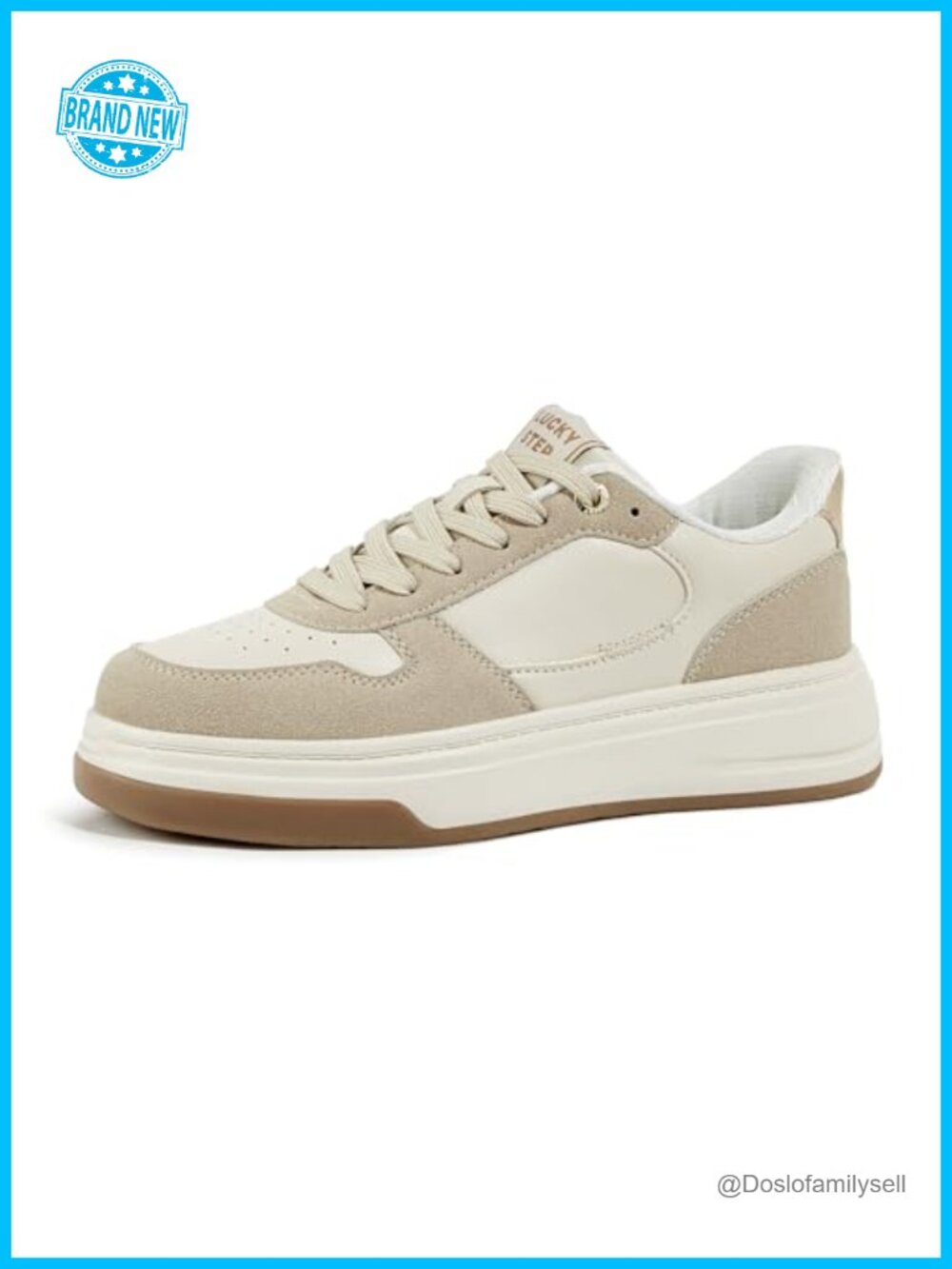 Women Fashion Sneakers Slip-Ins Platform Shoes Faux Leather Athletic Walking